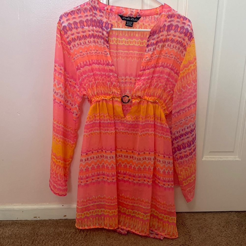 Colorful swimsuit coverup, size - small